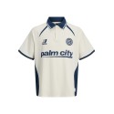 JACK & JONES Junior Club Ribbede S/S Løs Football Polo - Bright White