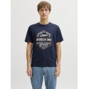 JJ REBEL Paxton S/S T-shirt - Navy Blazer