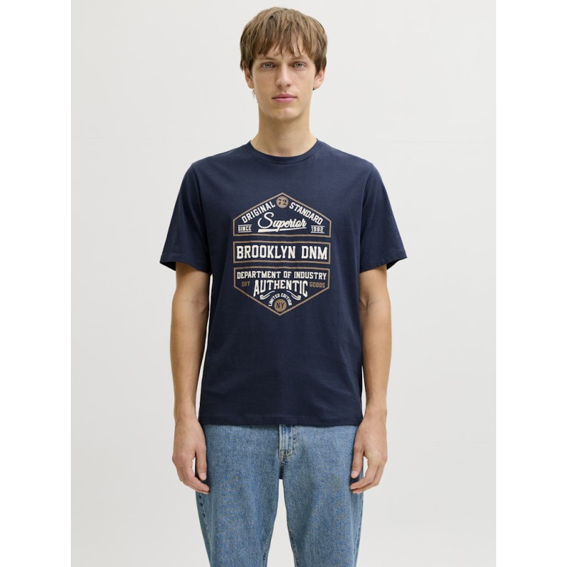 JACK & JONES Paxton S/S T-shirt - Navy Blazer