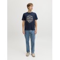 JJ REBEL Paxton S/S T-shirt - Navy Blazer