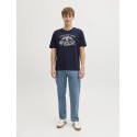JACK & JONES Theo S/S T-shirt - Navy Blazer