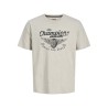 JACK & JONES Theo S/S T-shirt - White Melange