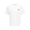 ONLY & SONS Fred Relaxed S/S Print T-shirt - Bright White / Vinedos