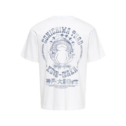 ONLY & SONS Fred Relaxed S/S Print T-shirt - Bright White / Conichiwa Toad
