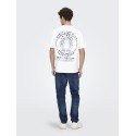 ONLY & SONS Fred Relaxed S/S Print T-shirt - Bright White / Conichiwa Toad
