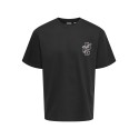 ONLY & SONS Fred Relaxed S/S Print T-shirt - Sort