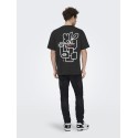ONLY & SONS Fred Relaxed S/S Print T-shirt - Sort