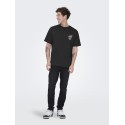 ONLY & SONS Fred Relaxed S/S Print T-shirt - Sort