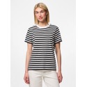 PIECES Ria kortærmet stribet t-shirt  - Sort