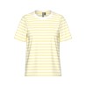PIECES Ria S/S Stribet T-shirt -  French Vanilla