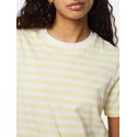 PIECES Ria S/S Stribet T-shirt -  French Vanilla