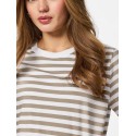 PIECES Ria S/S Stribet T-shirt - Silver Mink