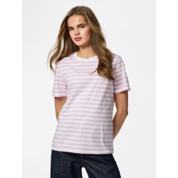 PIECES Ria S/S Stribet T-shirt - Winsome Orchid