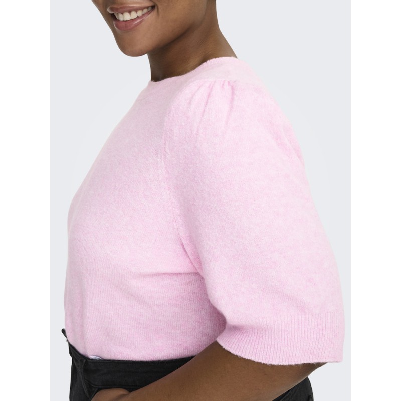 ONLY CARMAKOMA Rica s/4 strik Pullover - Pink-A-Boo