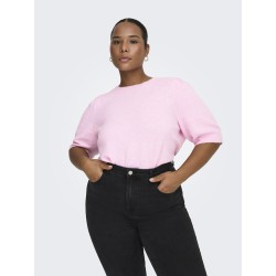 ONLY CARMAKOMA Rica s/4 strik Pullover - Pink-A-Boo