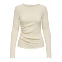 ONLY Ella L/S Ruching Bluse - Birch