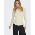 ONLY Ella L/S Ruching Bluse - Birch