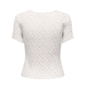 ONLY Madison S/S Rund hals Baby T-shirt - Cloud Dancer / Flower Romance Rose