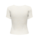 ONLY Madison S/S Rund hals Baby T-shirt - Cloud Dancer / Flower Sunlight