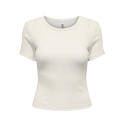 ONLY Madison S/S Rund hals Baby T-shirt - Cloud Dancer / Flower Sunlight