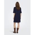 ONLY Belle S/S Button Kjole Denim - Dark Blue Denim