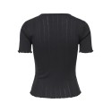 ONLY Tenna Rund Hals S/S Top - Sort