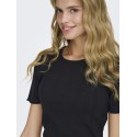 ONLY Tenna Rund Hals S/S Top - Sort
