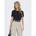ONLY Tenna Rund Hals S/S Top - Sort