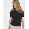 ONLY Tenna Rund Hals S/S Top - Sort