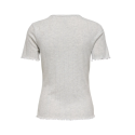 ONLY Tenna Rund Hals S/S Top - Light Grey Melange