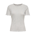ONLY Tenna Rund Hals S/S Top - Light Grey Melange