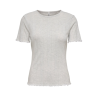 ONLY Tenna Rund Hals S/S Top - Light Grey Melange