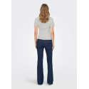 ONLY Tenna Rund Hals S/S Top - Light Grey Melange