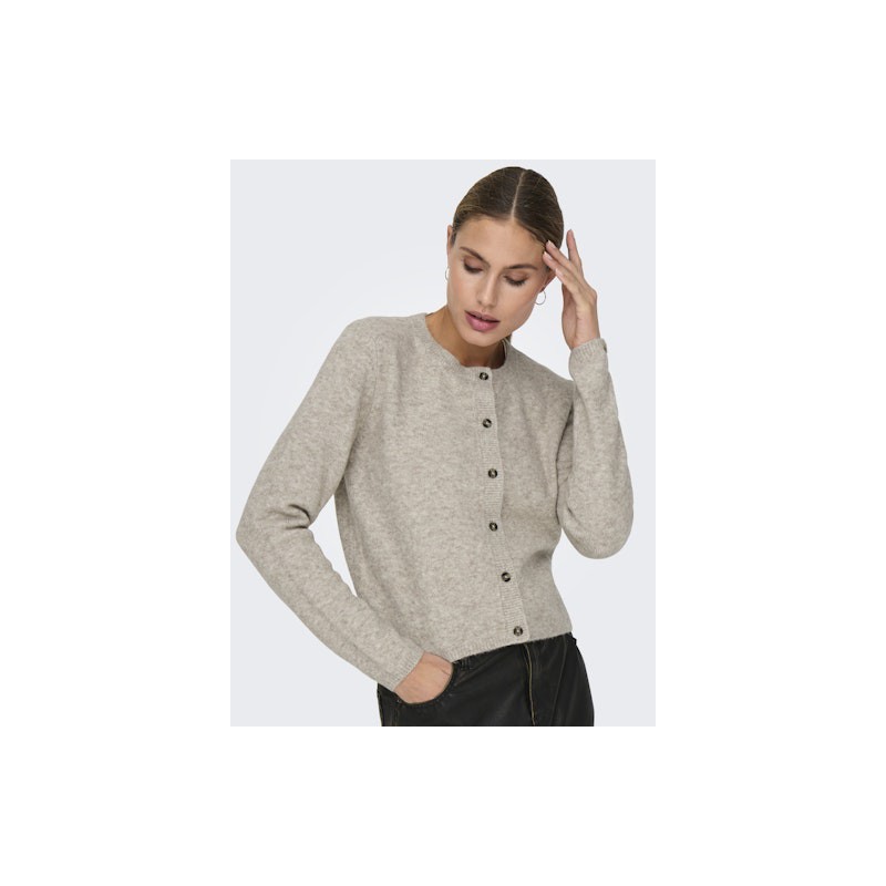 JDY Chloe L/S Strik Cardigan - Turtledove Melange