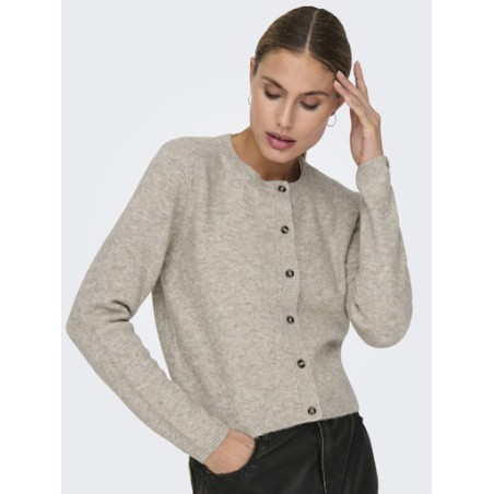 JDY Chloe L/S Strik Cardigan - Turtledove Melange