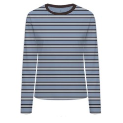 ONLY New Sophie O-Neck L/S Top - Soft Chambray/ Black Cofee