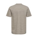 ONLY & SONS Fred Relaxed Stribet T-shirt - Desert Taupe