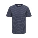 ONLY & SONS Fred Relaxed Stribet T-shirt - Navy Blazer