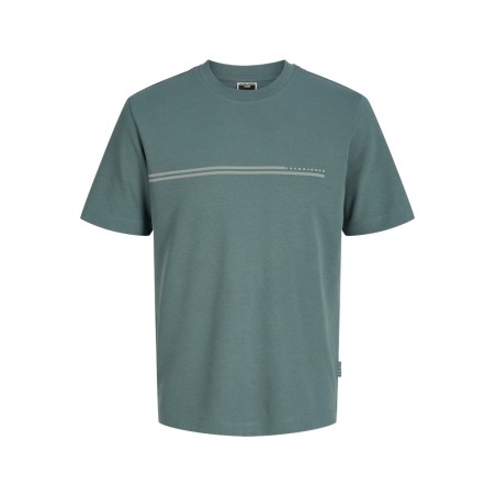 JACK & JONES Plus Fusion Chest Brand T-shirt - North Atlantic