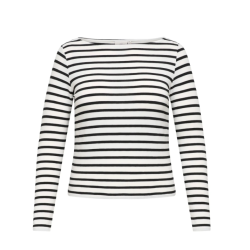 ONLY CARMAKOMA Luca L/S Boatneck Top - Cloud Dancer