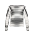 ONLY CARMAKOMA Luca L/S Boatneck Top - Cloud Dancer
