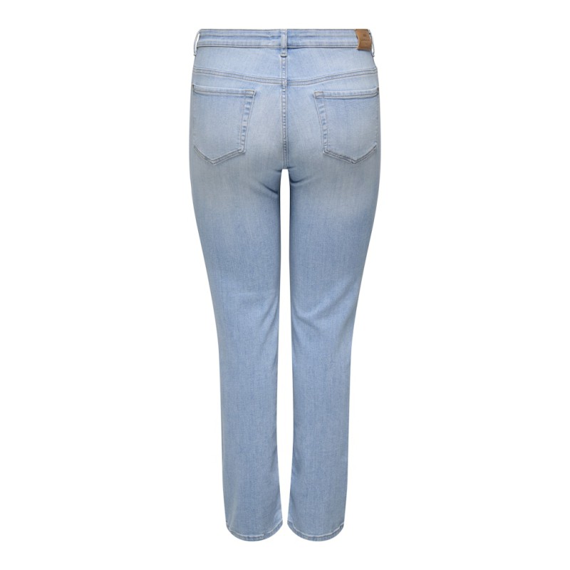ONLY CARMAKOMA Sui MW Slim Denim Jeans - Light Blue Denim