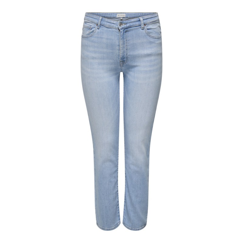 ONLY CARMAKOMA Sui MW Slim Denim Jeans - Light Blue Denim