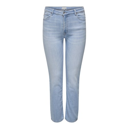 ONLY CARMAKOMA Sui MW Slim Denim Jeans - Light Blue Denim