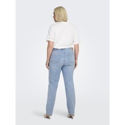 ONLY CARMAKOMA Sui MW Slim Denim Jeans - Light Blue Denim