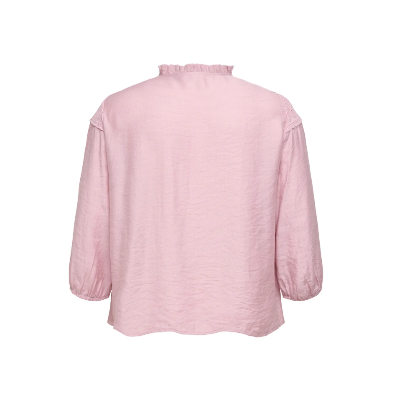 ONLY CARMAKOMA Simme 3/4 V-hals Skjorte - Misty Rose