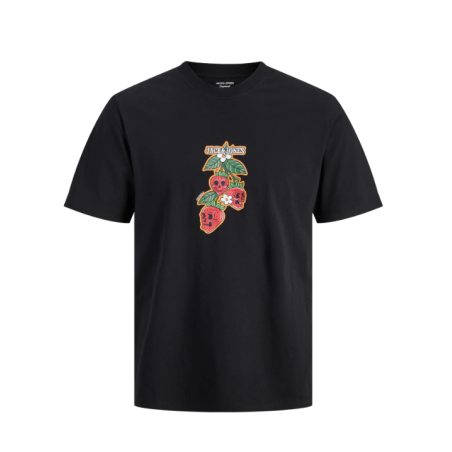 JACK & JONES Plus Catskills Kranie T-shirt - Sort