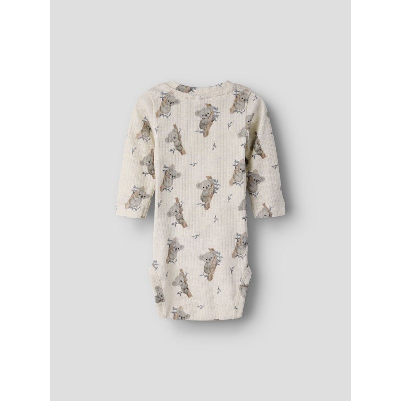 NAME IT Baby Boala L/S Bodystocking - Peyote Melange