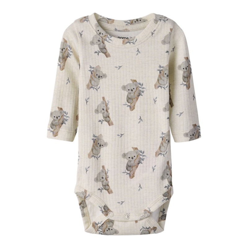 NAME IT Baby Boala L/S Bodystocking - Peyote Melange