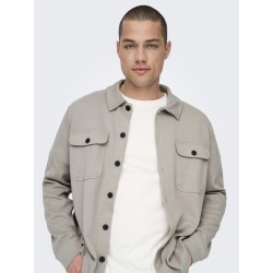 ONLY & SONS Kodyl Sweat Overshirt - Vintage Khaki